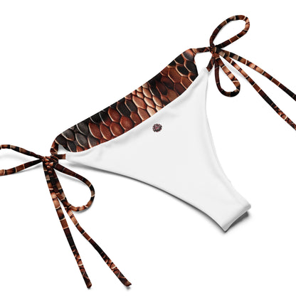 Copperhead Snake Print String Bikini For Women