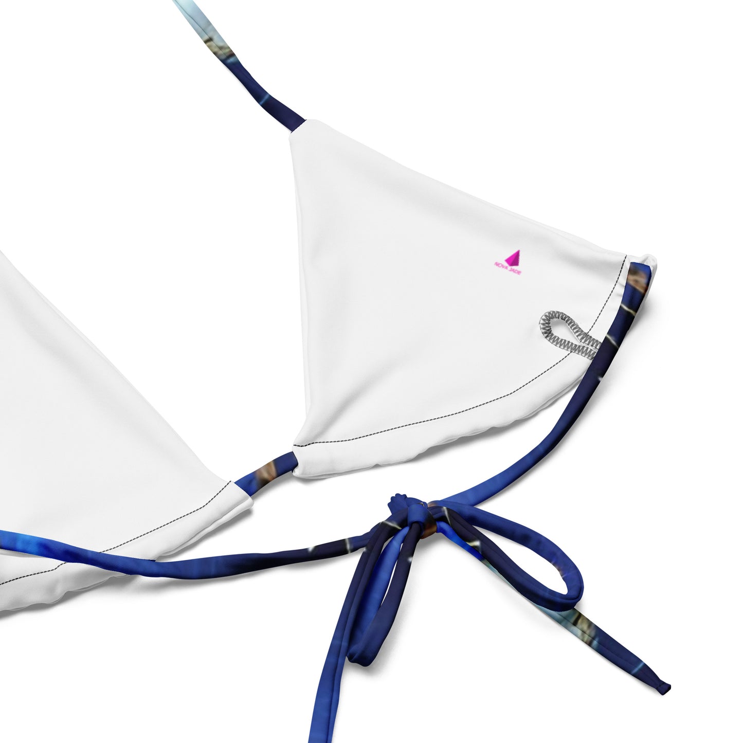 Blue Marble Custom Print String Bikini