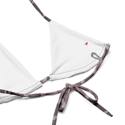 Diamond Plate Pattern Custom Print String Bikini