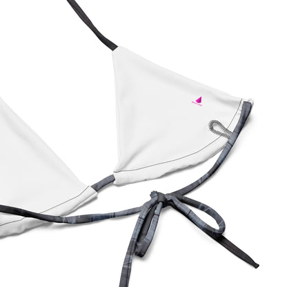 Black Slate Custom Print String Bikini