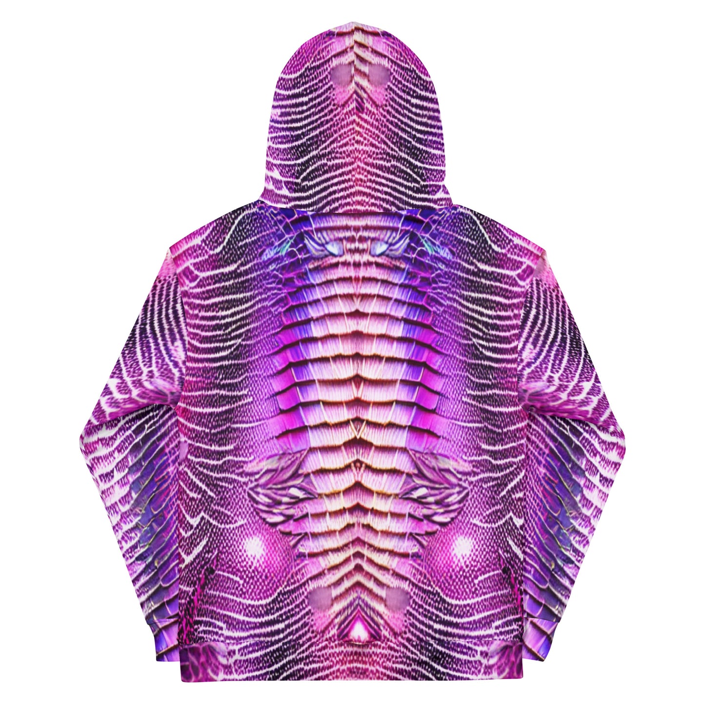 Pink & Purple Shimmering Scales Unisex Designer Hoodie