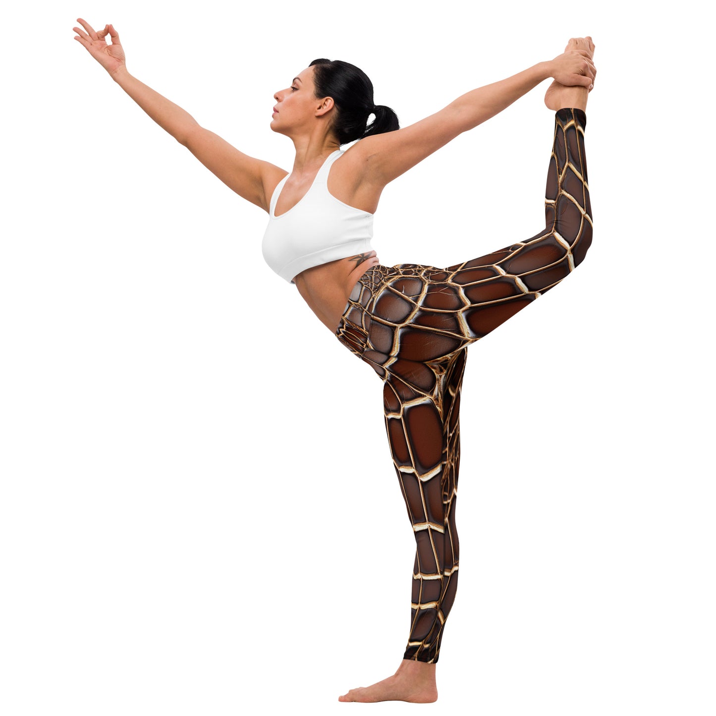 Reptile Print Yoga Leggings For Women