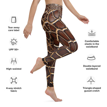 Reptile Print Yoga Leggings For Women