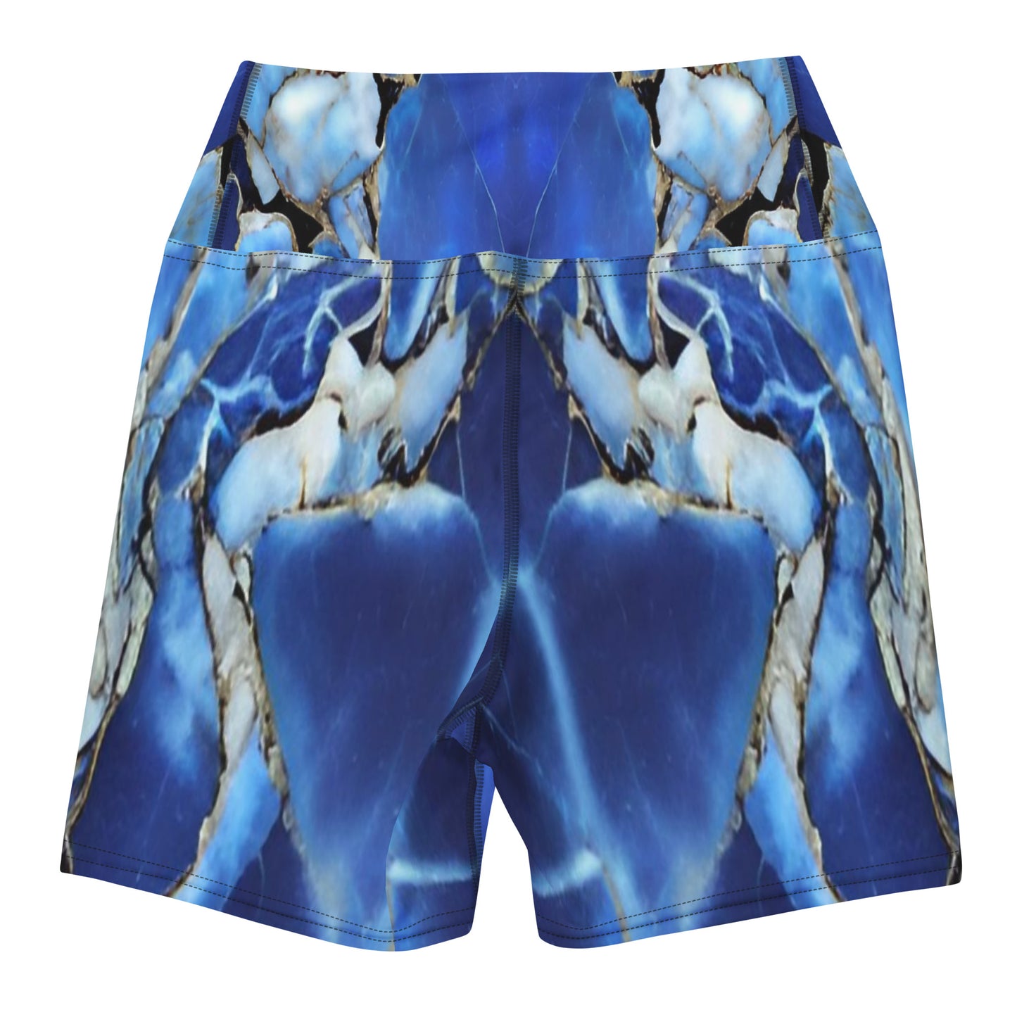 Blue Marble Custom Print Yoga Shorts