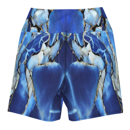 Blue Marble Custom Print Yoga Shorts