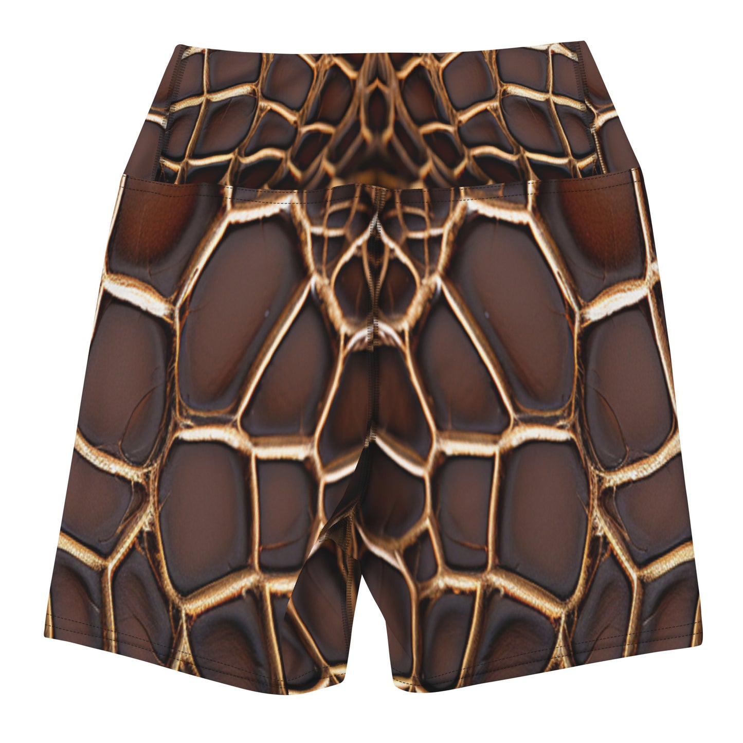 Reptile Print Yoga Shorts For Women