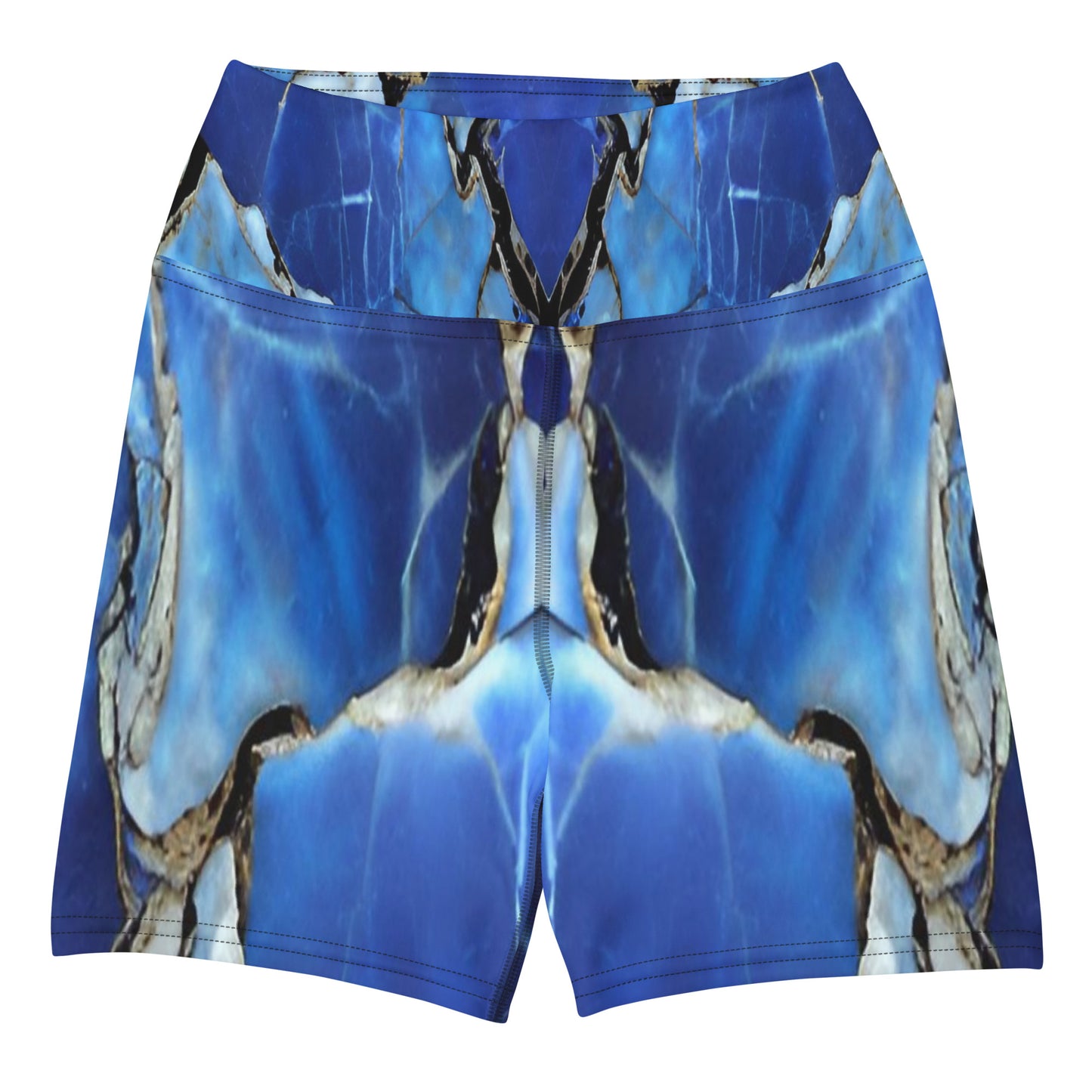 Blue Marble Custom Print Yoga Shorts