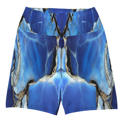 Blue Marble Custom Print Yoga Shorts