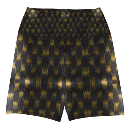 Exotic Gold Knots Custom Print Yoga Shorts For Women