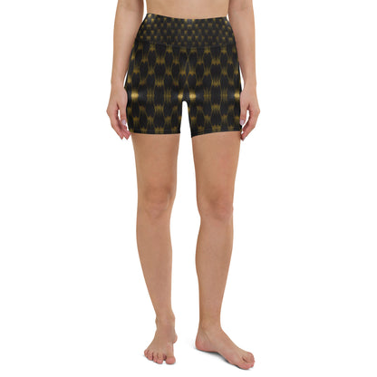 Exotic Gold Knots Custom Print Yoga Shorts For Women
