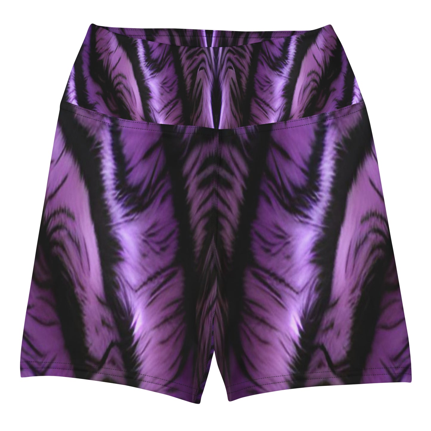 Purple Tiger Custom Print Yoga Shorts