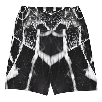 Spider Web Custom Print Yoga Shorts