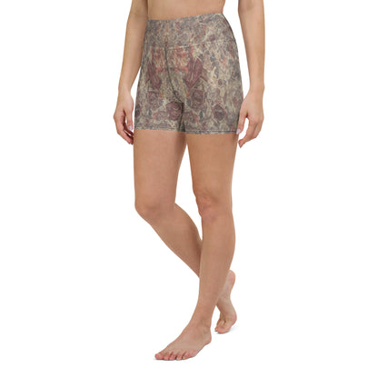 Pink Champagne Custom Printed Yoga Shorts
