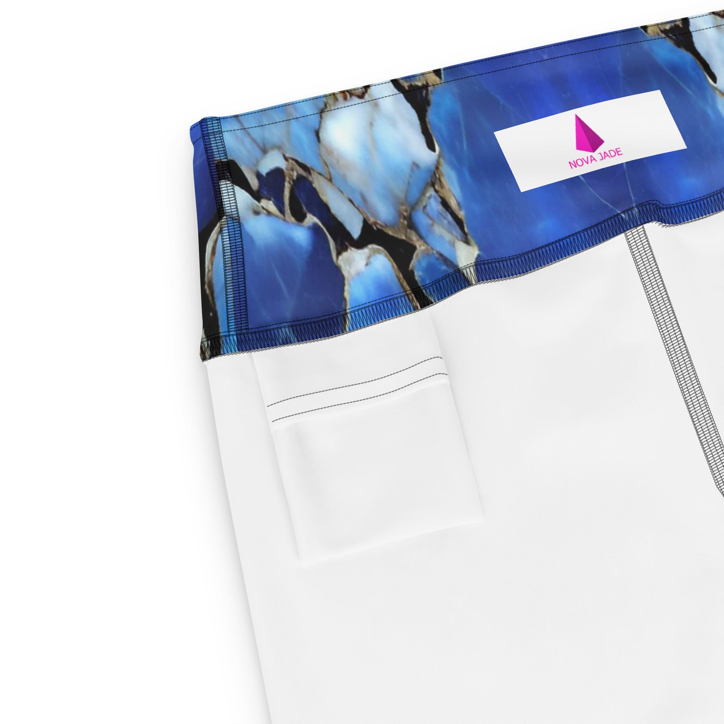 Blue Marble Custom Print Yoga Shorts