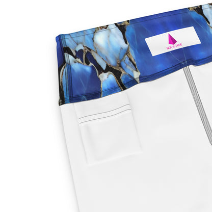 Blue Marble Custom Print Yoga Shorts