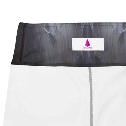 Black Slate Custom Print Yoga Shorts