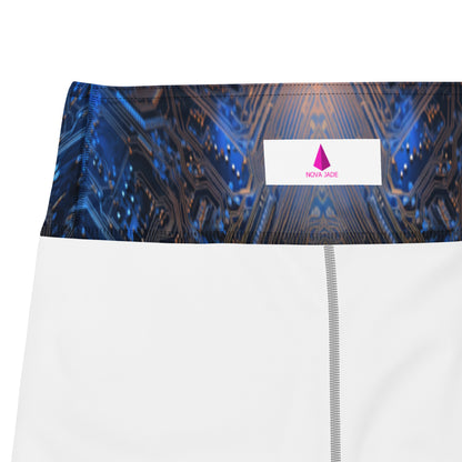 Blue Electronics Custom Print Yoga Shorts
