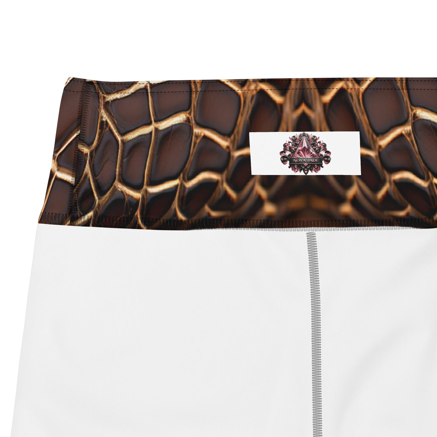 Reptile Print Yoga Shorts For Women