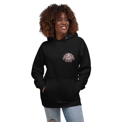 Black and Pink Designer Printed Hoodie "My Mind On My Skincare And My Skincare On My Mind"