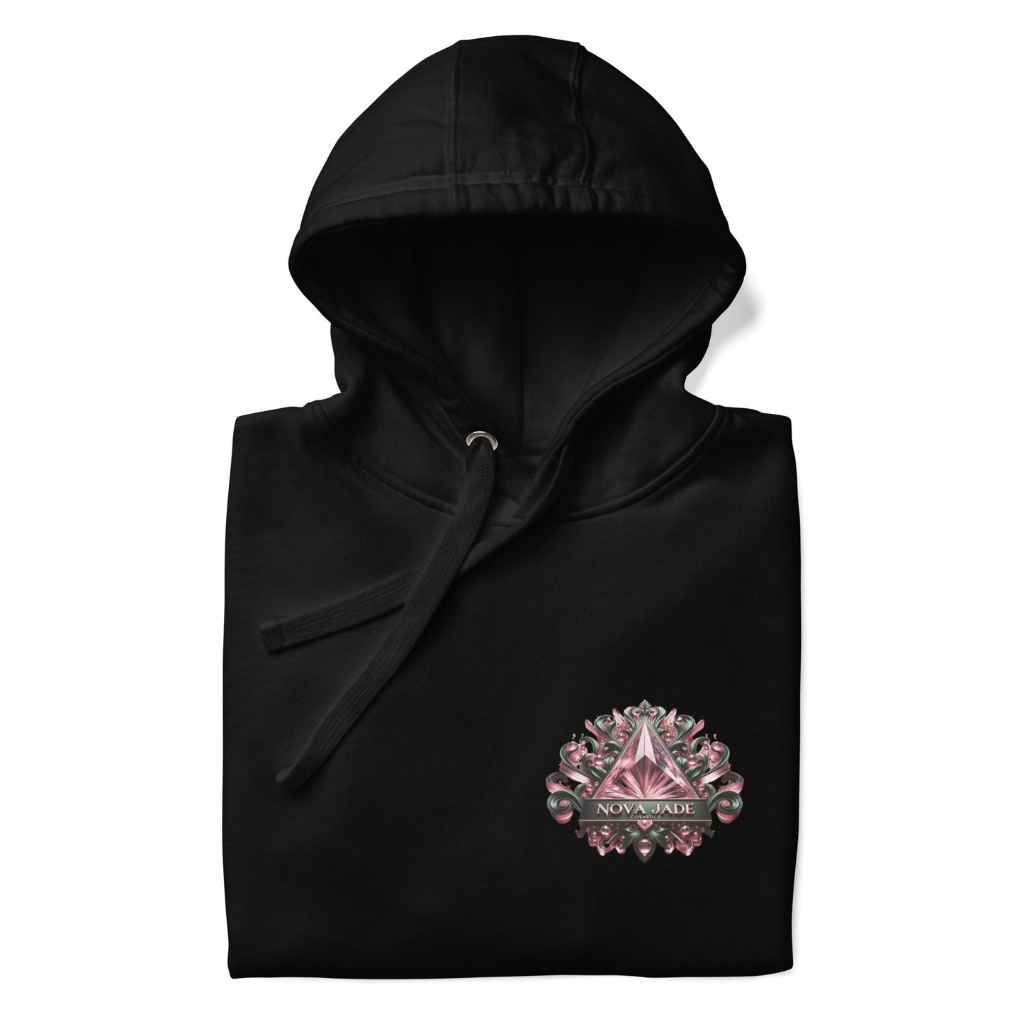 Black and Pink Designer Printed Hoodie "My Mind On My Skincare And My Skincare On My Mind"