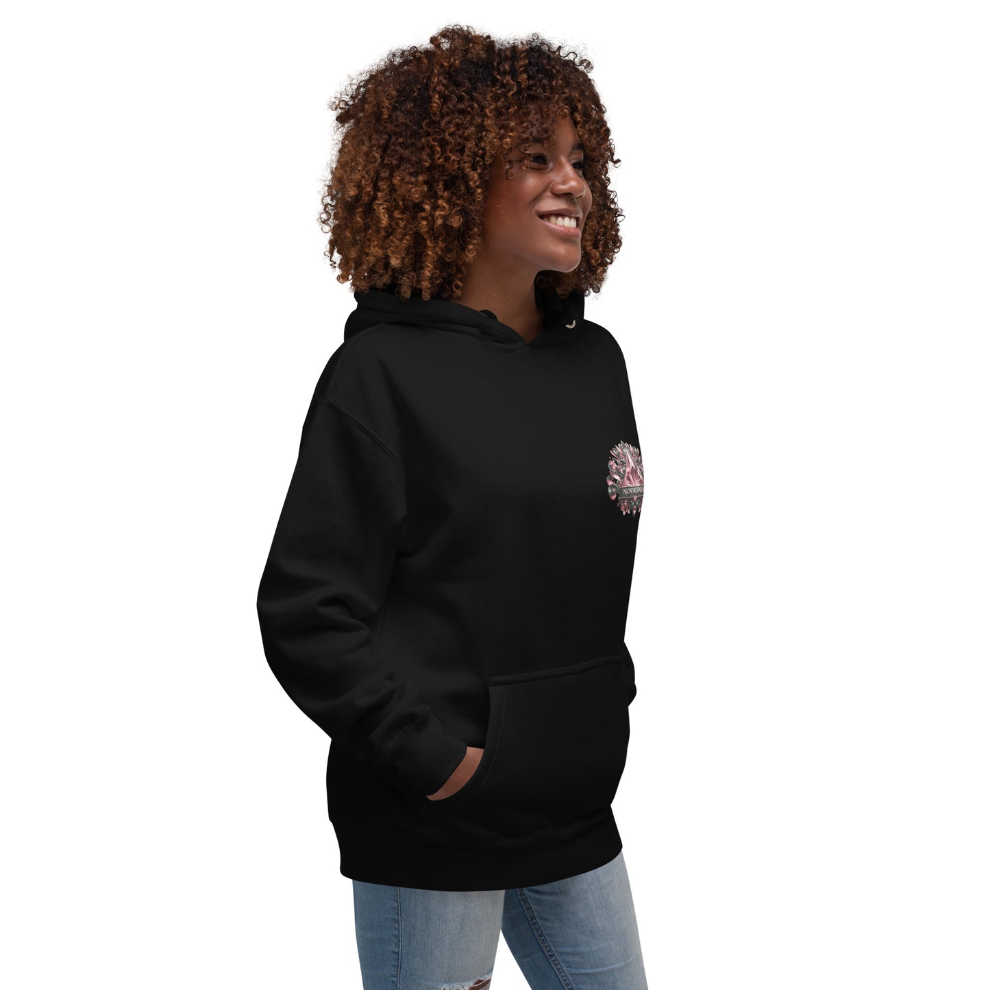 Black and Pink Designer Printed Hoodie "My Mind On My Skincare And My Skincare On My Mind"