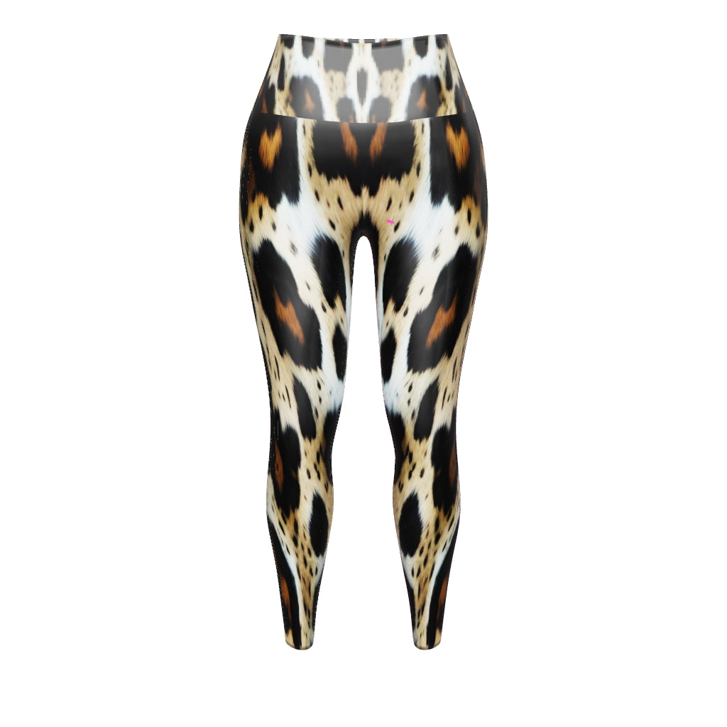 Leopard Fur Custom Print Yoga Leggings
