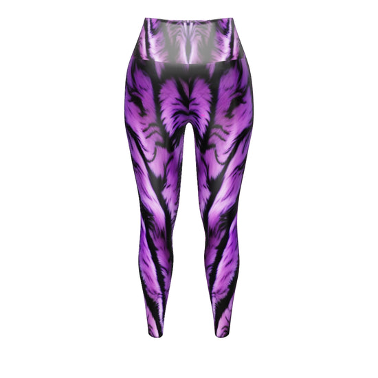 Purple Tiger Custom Print Yoga Leggings