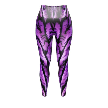 Purple Tiger Custom Print Yoga Leggings
