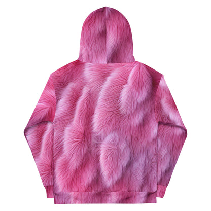 Fluffy Pink Fur Unisex Designer Hoodie