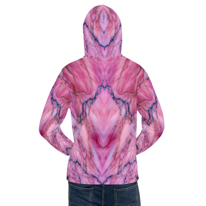 Pink Marble Unisex Designer Hoodie