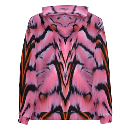 Pink Tiger Fur Unisex Designer Hoodie