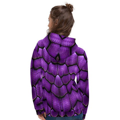 Purple Dragon Scales Custom Print Unisex Hoodie