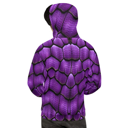 Purple Dragon Scales Custom Print Unisex Hoodie