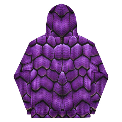 Purple Dragon Scales Custom Print Unisex Hoodie