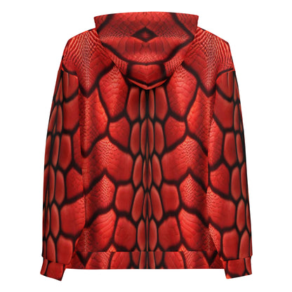 Red Dragon Scales Unisex Designer Hoodie