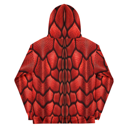 Red Dragon Scales Unisex Designer Hoodie