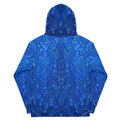 Blue Glitter Unisex Designer Hoodie