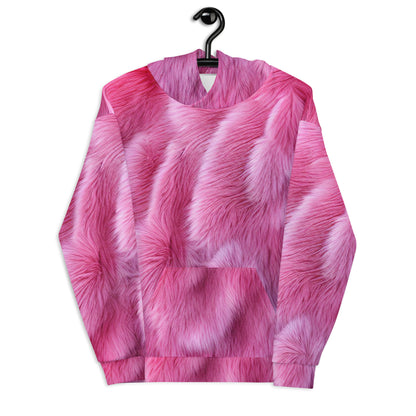Fluffy Pink Fur Unisex Designer Hoodie