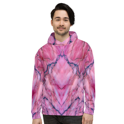 Pink Marble Unisex Designer Hoodie