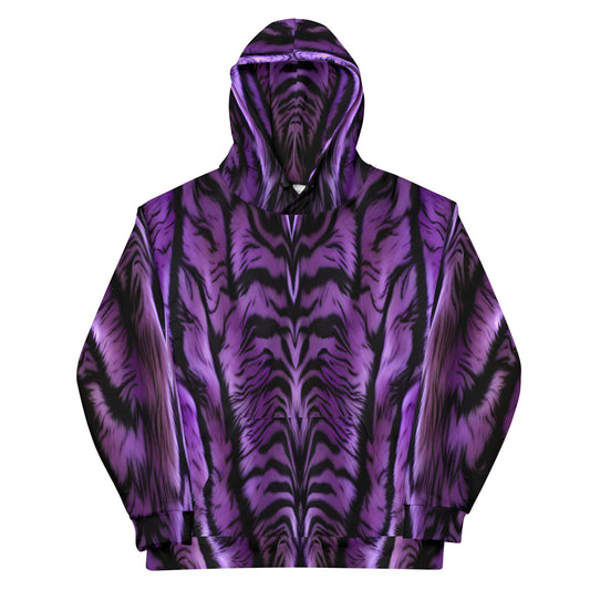 Purple Tiger Custom Print Unisex Hoodie