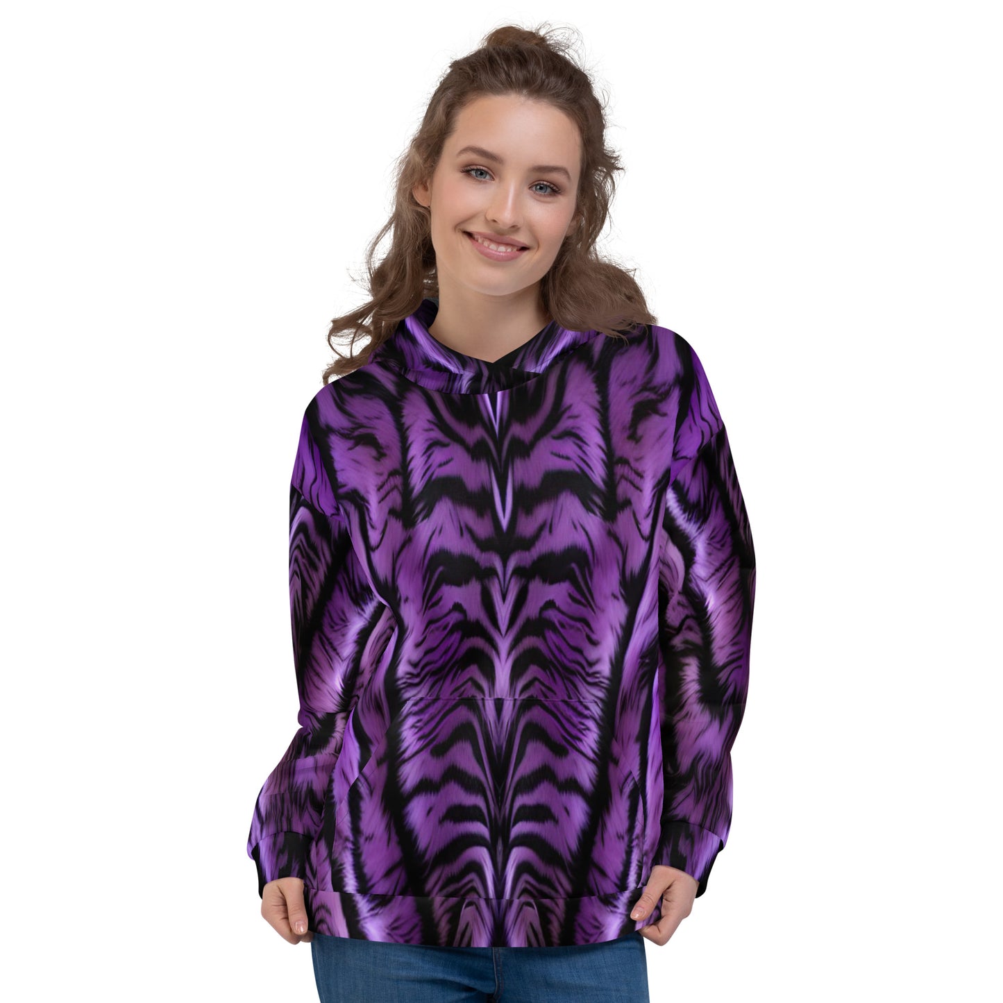 Purple Tiger Unisex Designer Hoodie