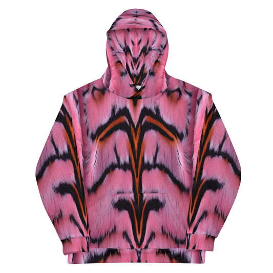 Pink Tiger Fur Unisex Designer Hoodie