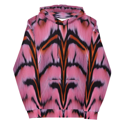 Pink Tiger Fur Unisex Designer Hoodie
