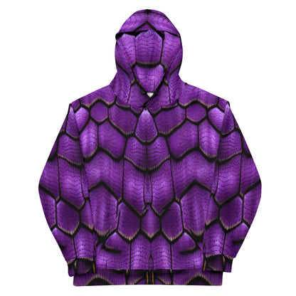 Purple Dragon Scales Custom Print Unisex Hoodie