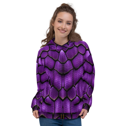 Purple Dragon Scales Custom Print Unisex Hoodie