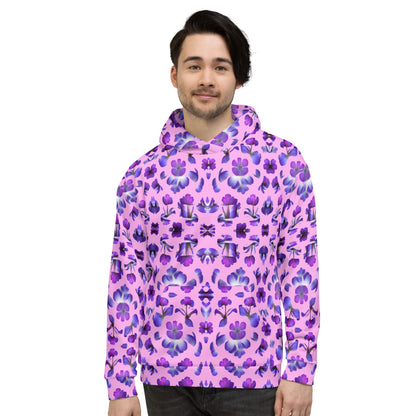 Violets Pattern Unisex Designer Hoodie