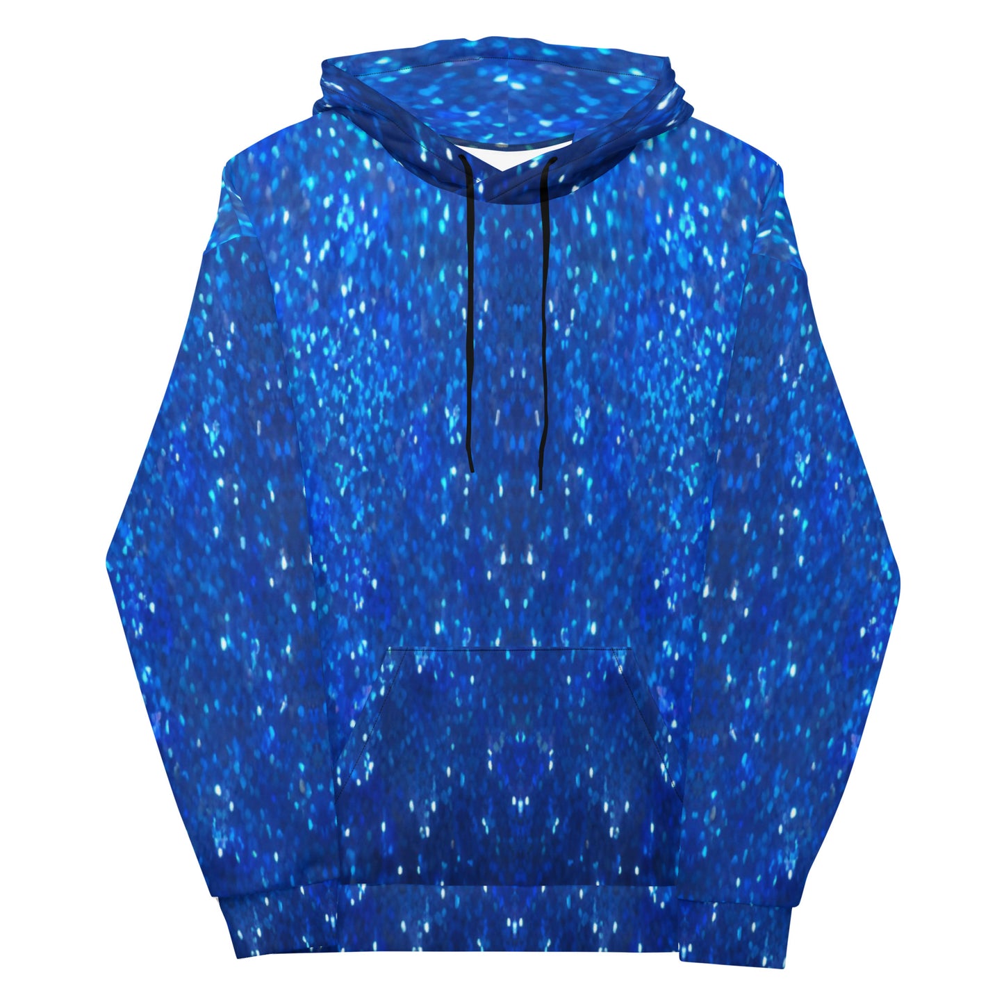 Blue Glitter Unisex Designer Hoodie