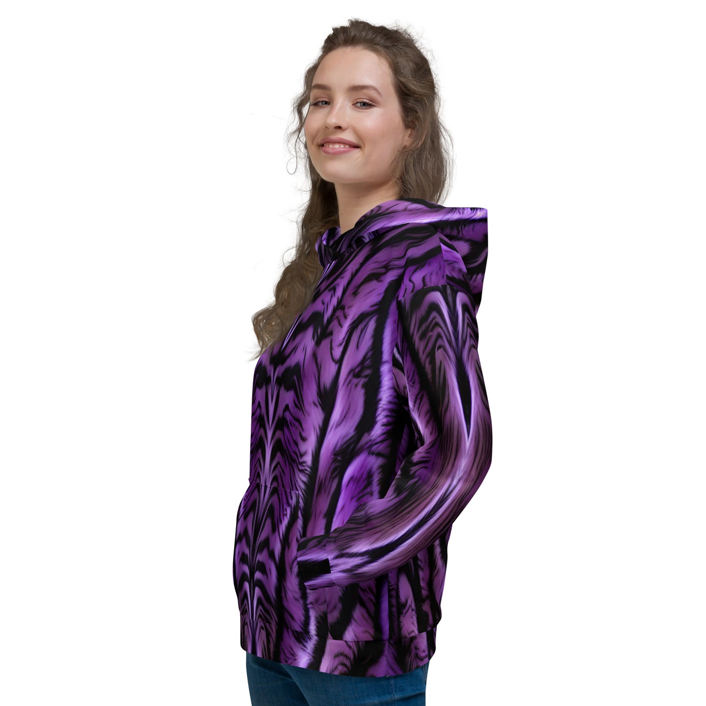 Purple Tiger Unisex Designer Hoodie