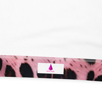 Pink Leopard Fur Custom Print Unisex Hoodie