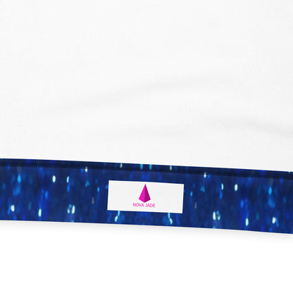 Blue Glitter Unisex Designer Hoodie